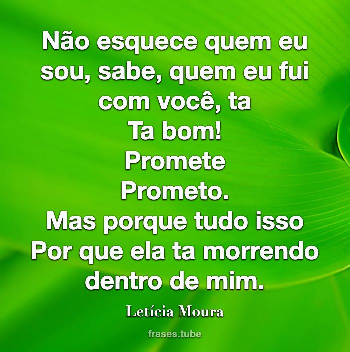 Eu gostaria que ficasse. - Ficar? - Letícia Moura - Pensador