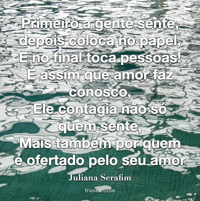 Quando escrevo, minha alma se alimenta, Juliana Serafim - Pensador
